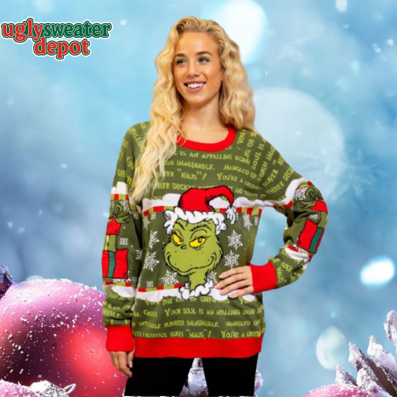 You Are Mean One Mr. Grinch Ugly Christmas Sweater