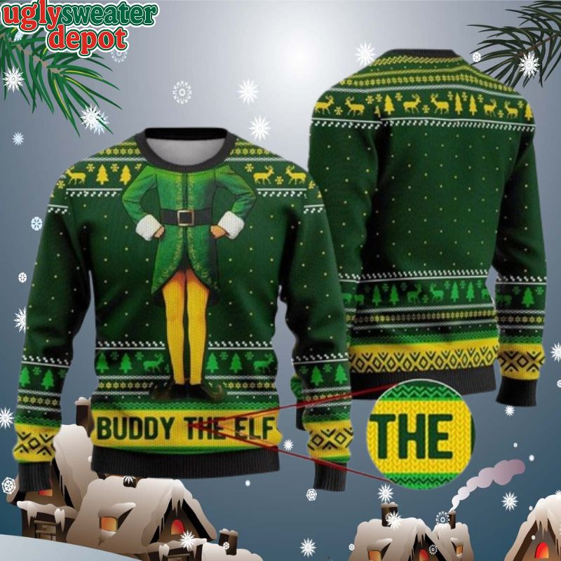Buddy The Elf Feature Clothing Christmas Ugly Sweater