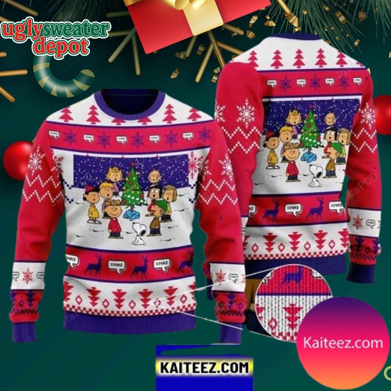 Christmas Charlie Brown Snoopy Friends Christmas Ugly Sweater