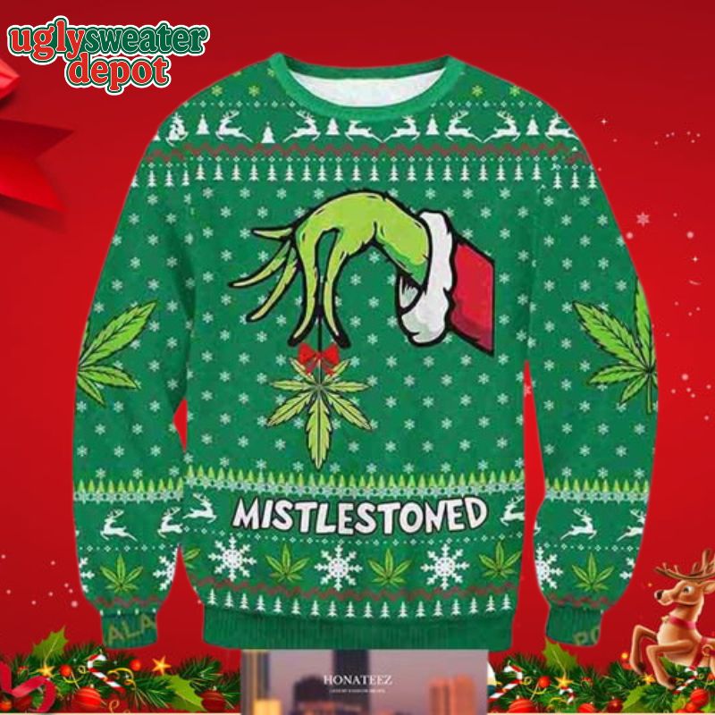 Grinch Mistlestoned Xmas Party Gifts Ugly Christmas Sweater