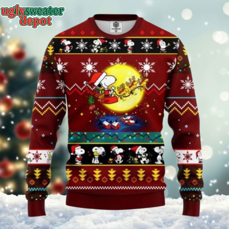 Hohoho Snoopy Santa Ugly Christmas Sweater