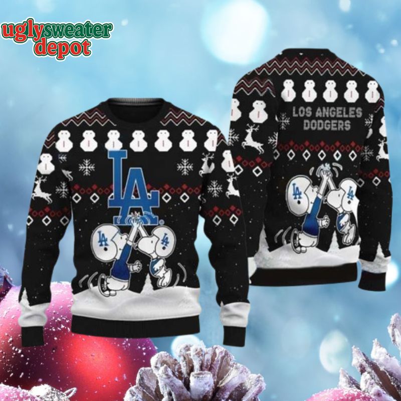 Los Angeles Dodgers Snoopy Charlie Brown Christmas Ugly Sweater