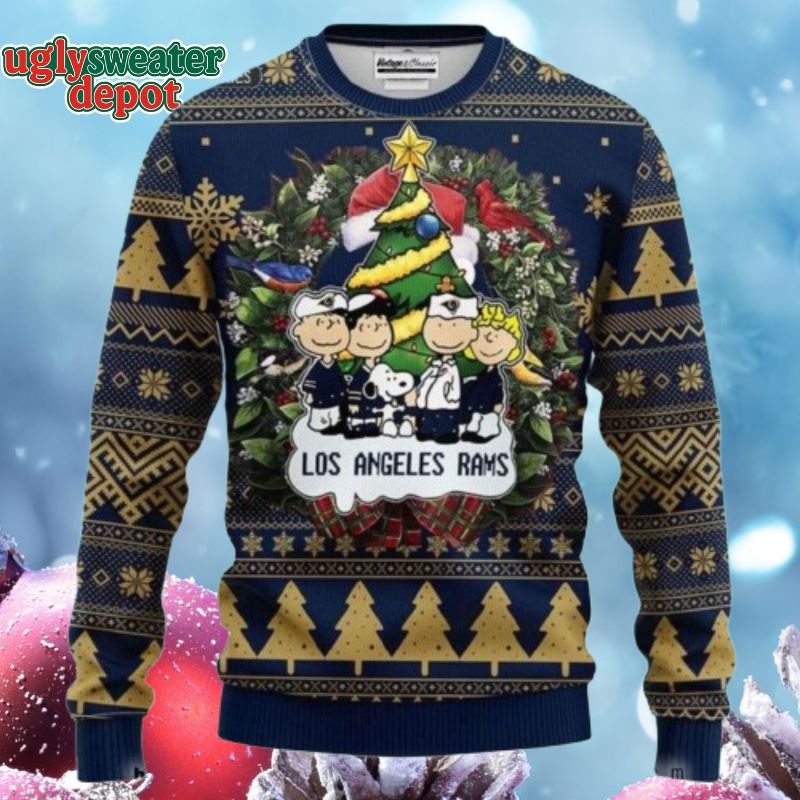 Los Angeles Rams Peanuts Snoopy Ugly Christmas Sweater