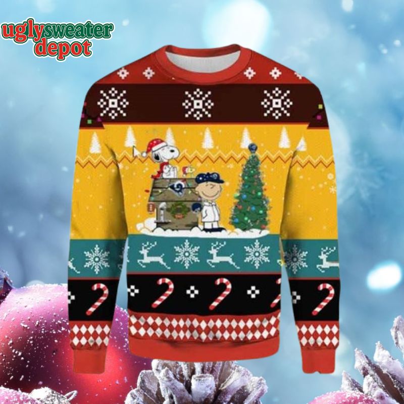 Los Angeles Rams Snoopy Christmas Decor Ugly Sweater