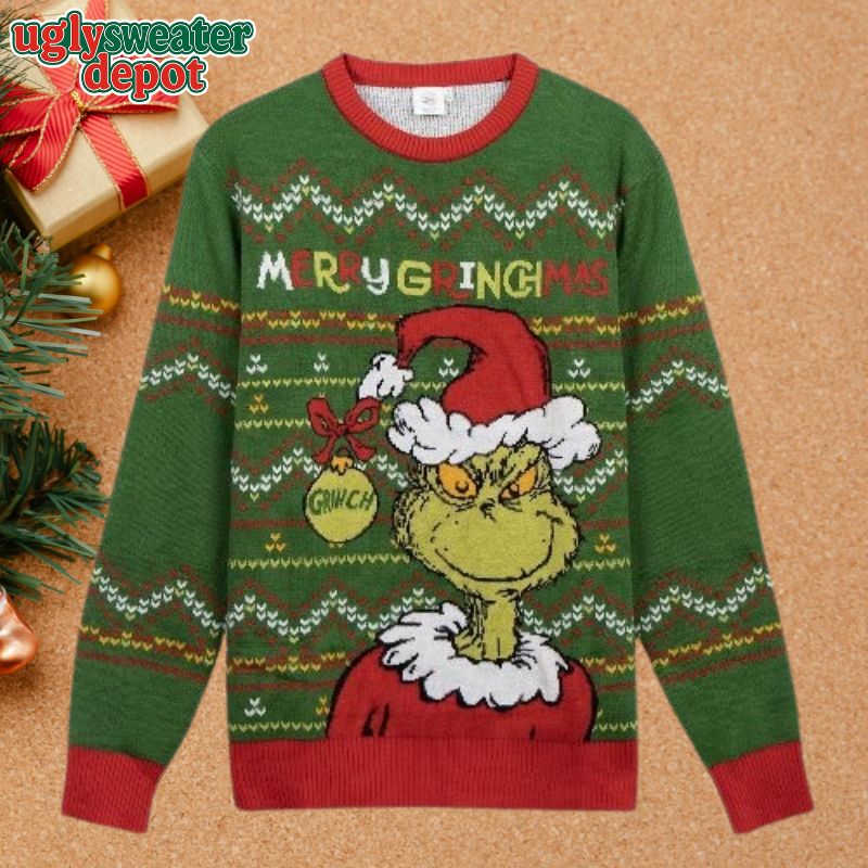 Merry Grinchmas Gift Cute Ugly Christmas Sweater