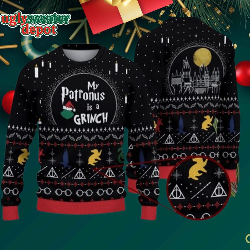 My Patronus Is A Grinch Christmas Ugly Sweater