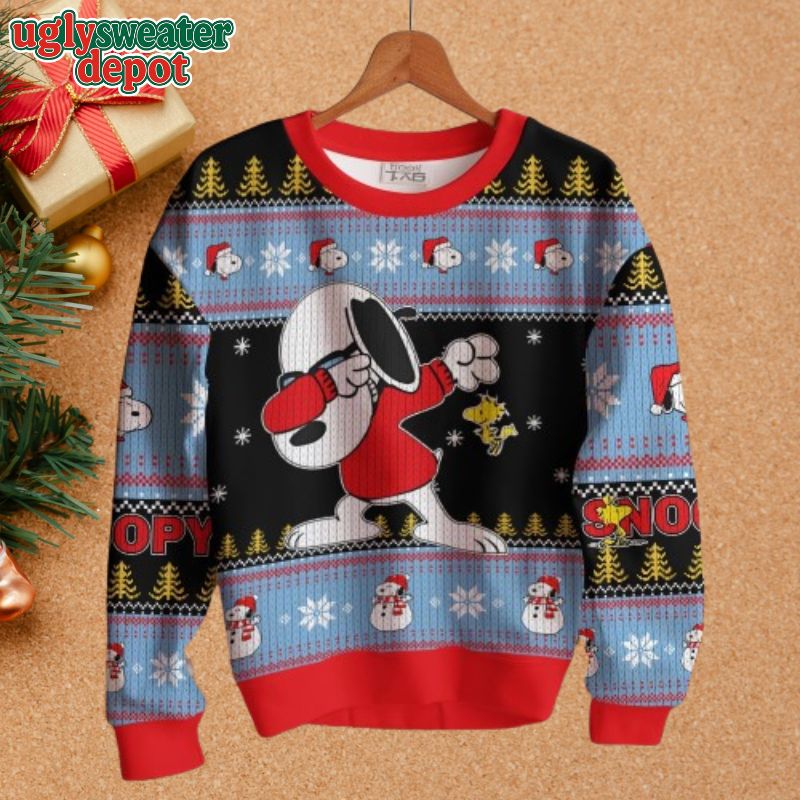 Snoopy Dab Funny Christmas Ugly Sweater
