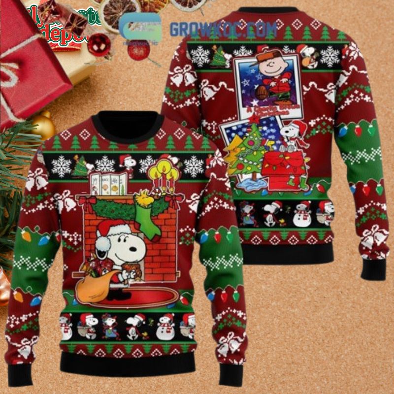 Snoopy Santa Claus At Christmas For Gifts Ugly Sweater