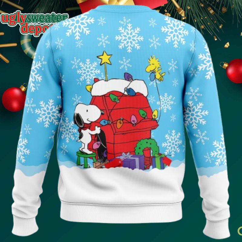 Snowy Christmas Snoopy Home Decor Ugly Sweater