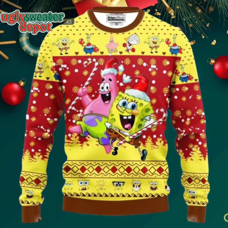 Spongebob And Patrick Star Ugly Christmas Sweater