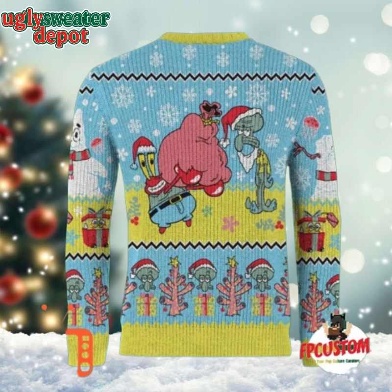 Spongebob Christmas Jumper Funny Santa Gift Ugly Sweater