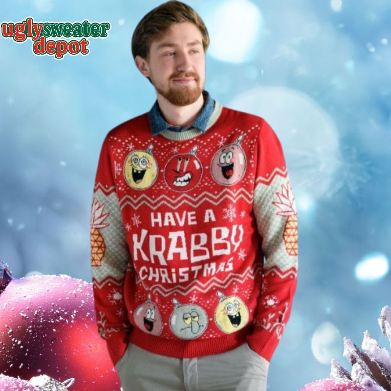 Spongebob Have A Krabby Christmas Ugly Sweater