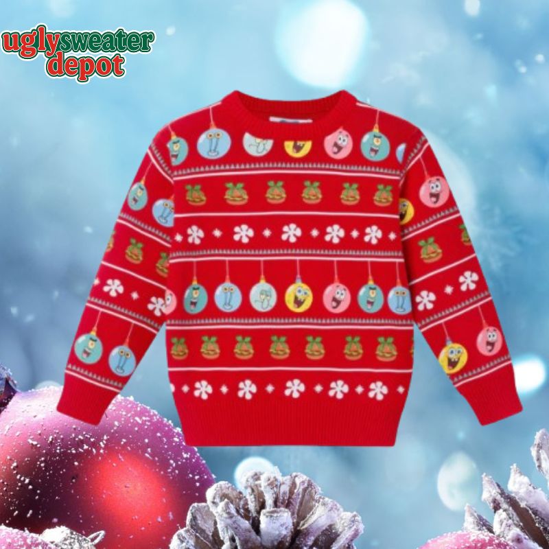 SpongeBob SquarePants Ball Funny Decor Christmas Sweater