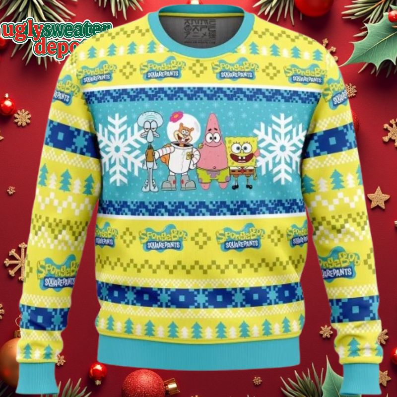SpongeBob Squarepants Nickelodeon Astronaut Ugly Christmas Sweater