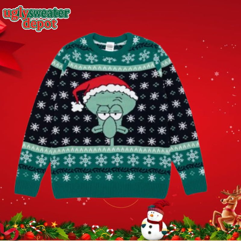 SpongeBob SquarePants Squidward Tentacles Ugly Christmas Sweater