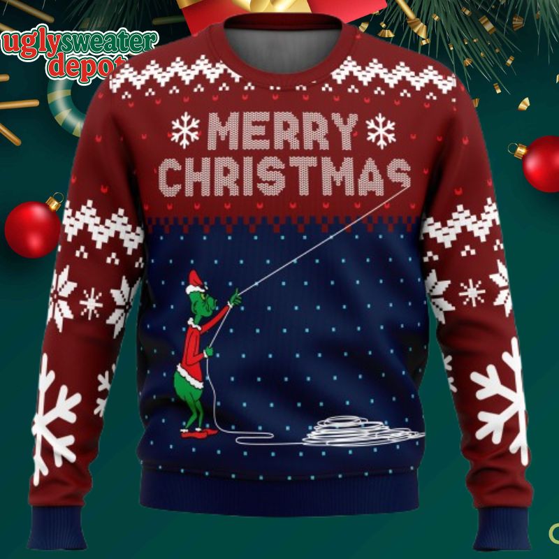 Stealing Christmas Dr Seuss Grinch Ugly Knitted Sweater