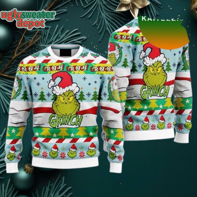 The Grinch Santa Funny Christmas Ugly Sweater