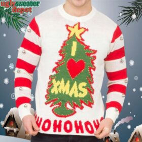 I Love Xmas Grinch HOHOHO Ugly Christmas Sweater