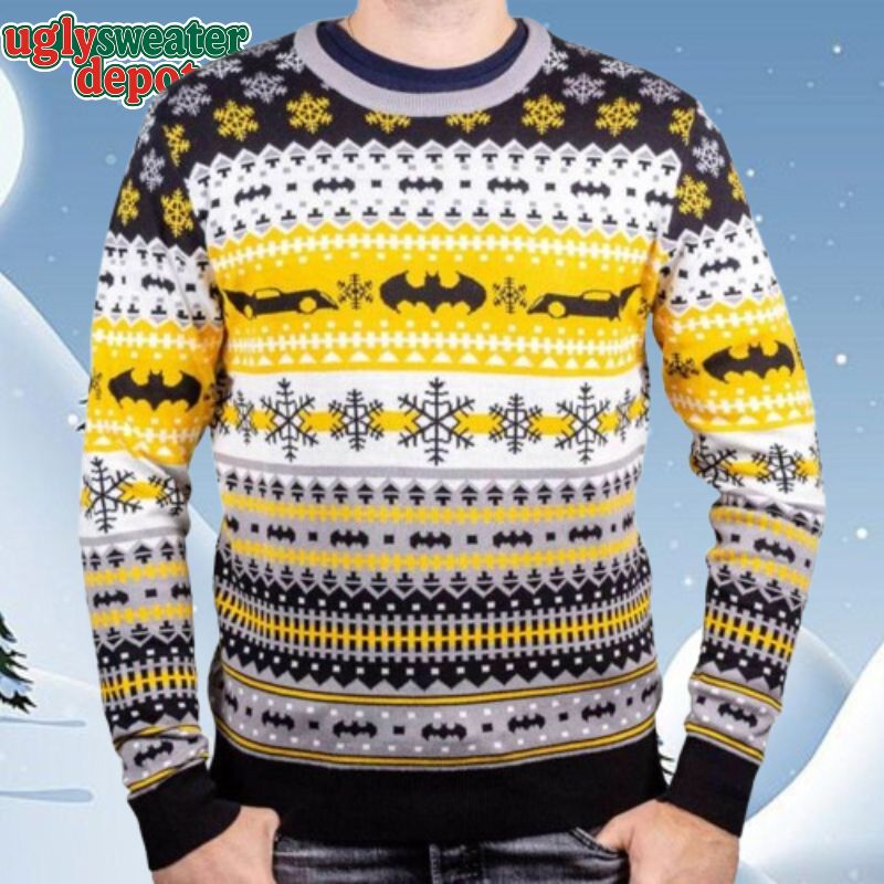 Batman Strickpullover Snowflake Ugly Christmas Sweater