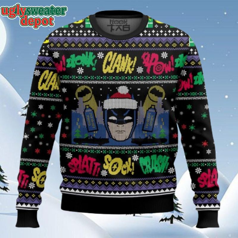 Batman The Santa Hat Clank Ugly Sweater