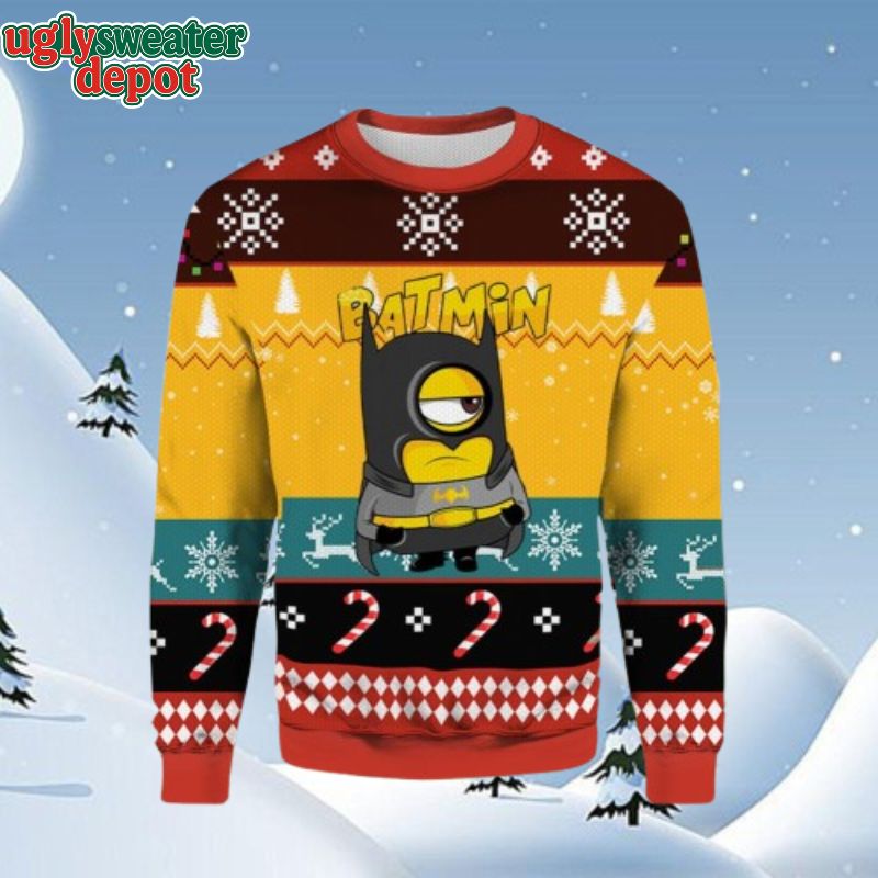Batmin Batman Minion Ugly Christmas Sweater