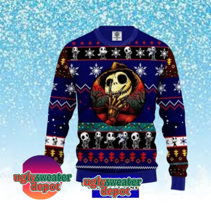 Jack Skellington Cowboy The Nightmare Before Christmas Ugly Sweater