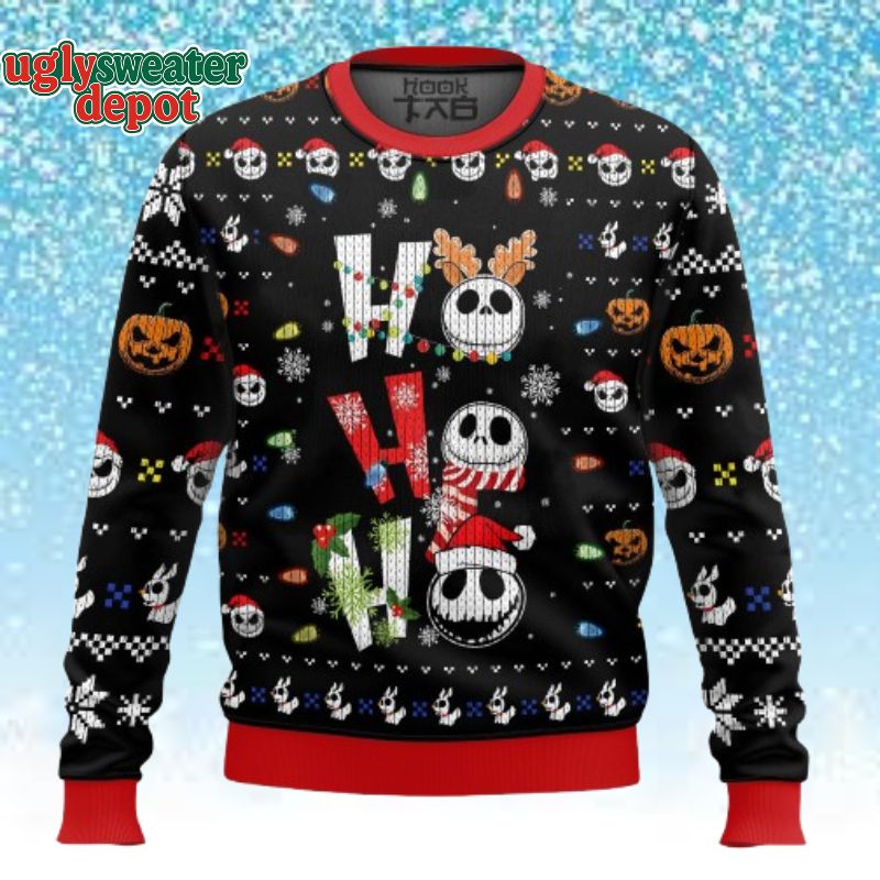 Jack Skellington Hohoho Christmas Ugly Sweater