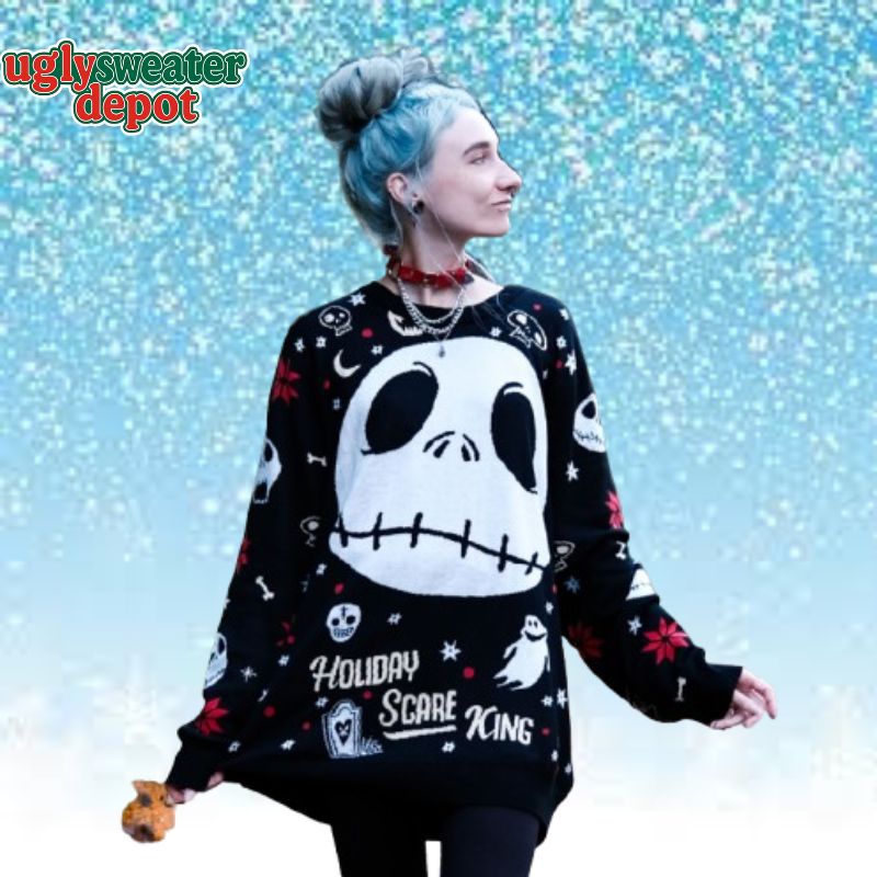 Jack Skellington Holiday Scare King Knitted Sweater