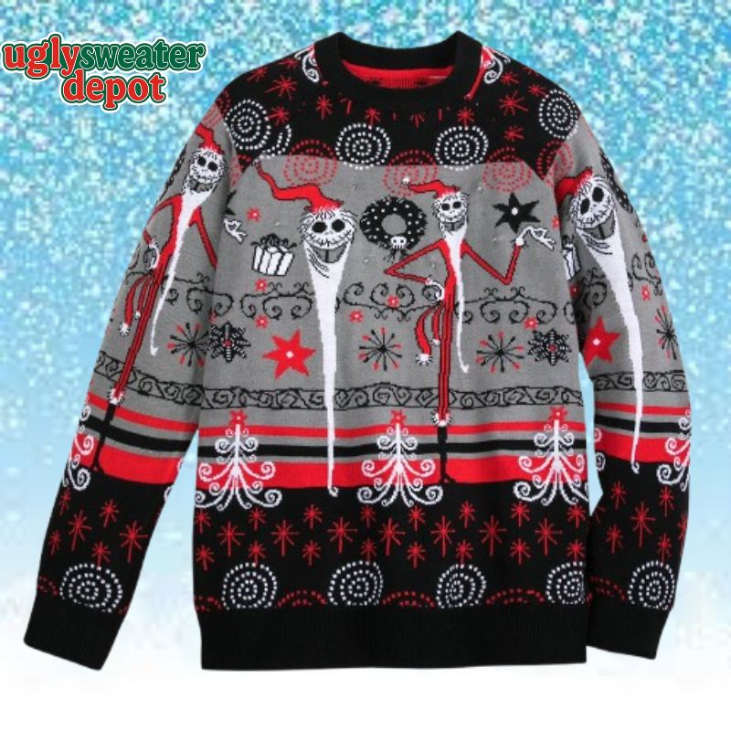 Jack Skellington Light Up Holiday Ugly Christmas Sweater