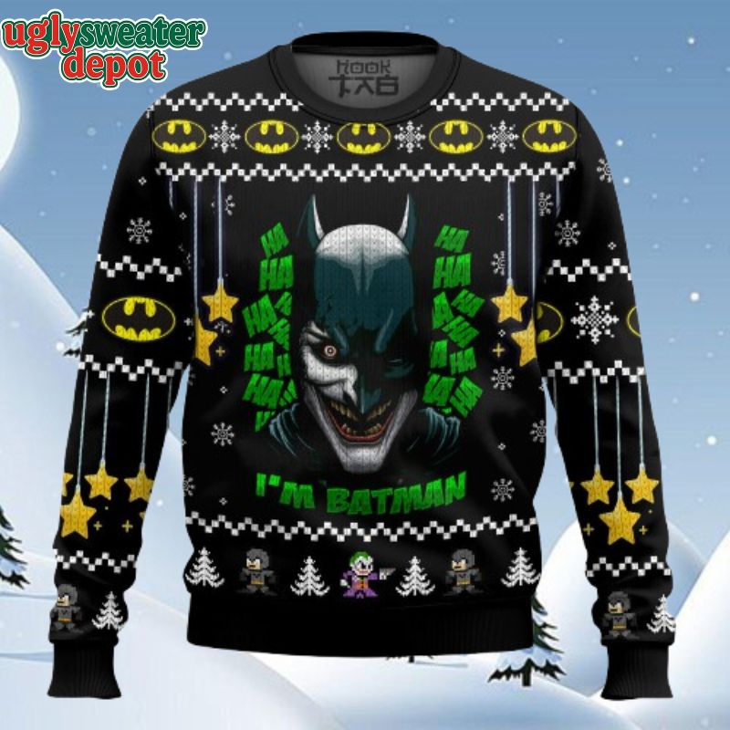 Joker I Am Batman Ugly Christmas Sweater