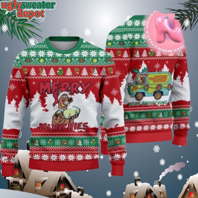 Merry Munchies Deck Everything Scooby Doo Ugly Christmas Sweater