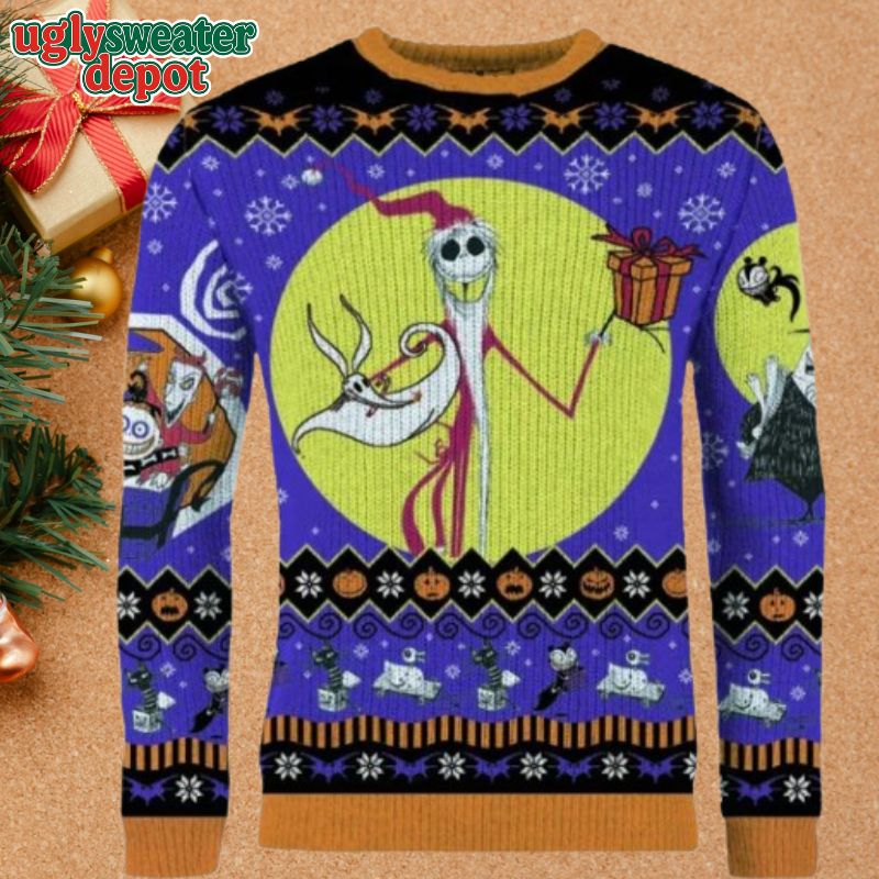 Santa Jack Skellington And Zero Nightmare Before Christmas Sweater