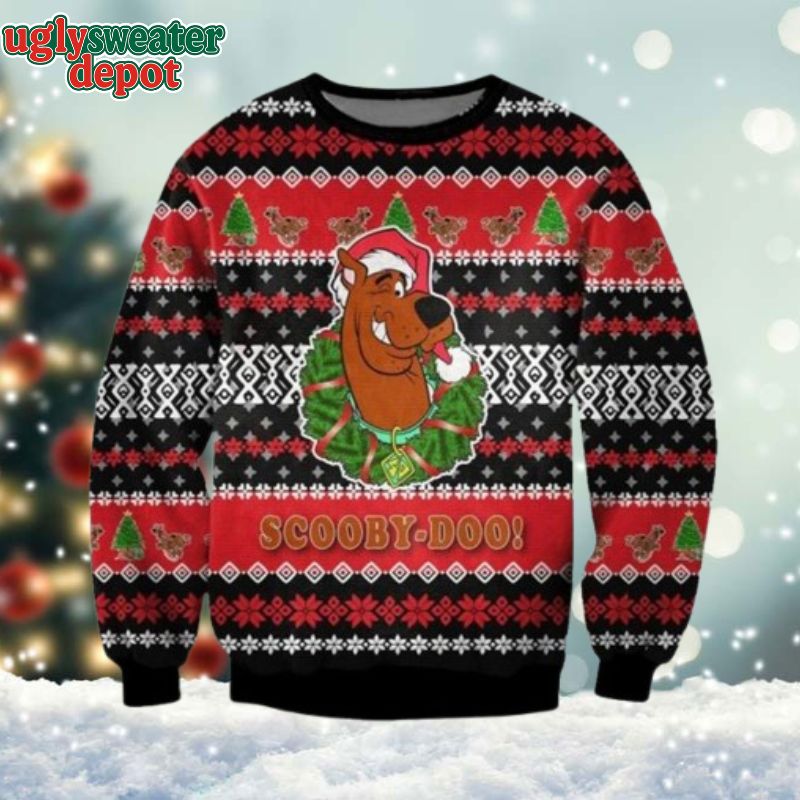 Scooby-Doo Christmas Wreath Ugly Sweater