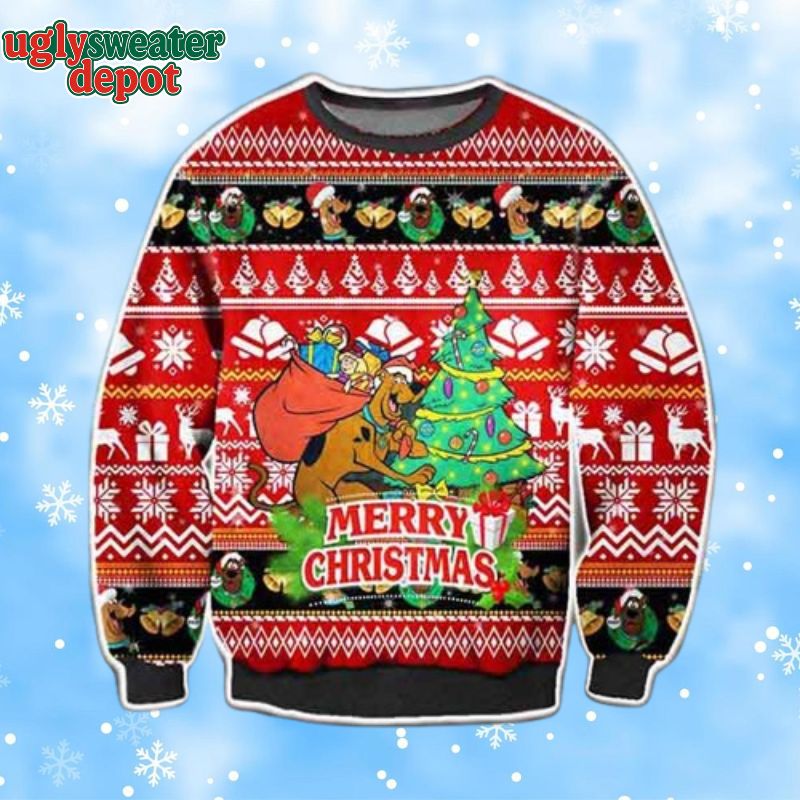 Scooby-Doo Merry Christmas With Gifts Santa Cosplay Ugly Sweater