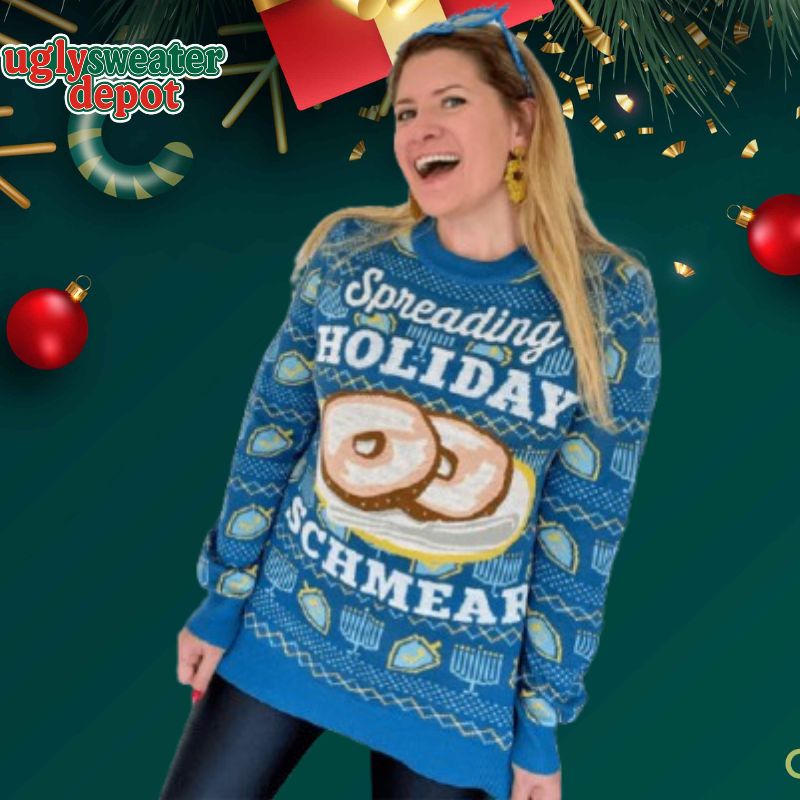 Spreading Holiday Schmear Ugly Christmas Sweater