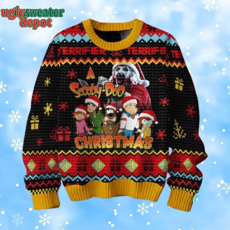 Terrifier X Scooby-Doo Ugly Chibi Style Xmas Sweater