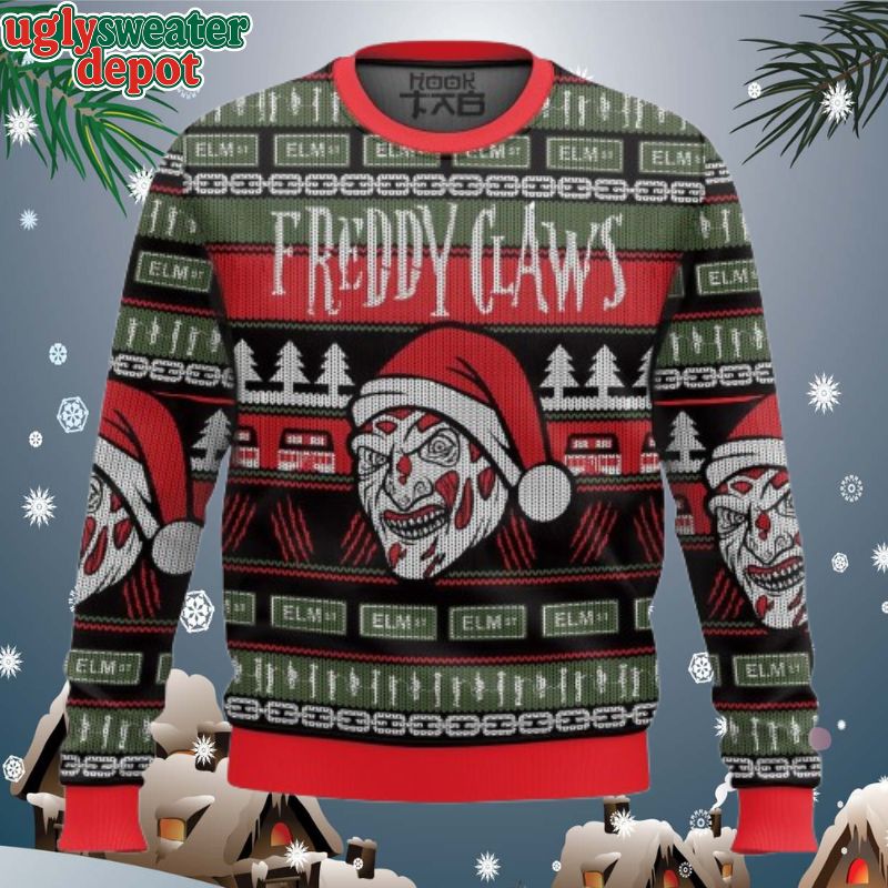 Freddy Claws Santa Hat A Nightmare on Elm Street Ugly Sweater