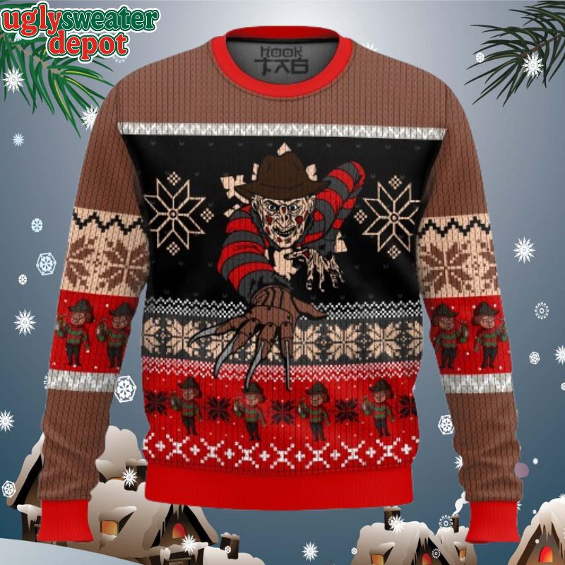Freddy Krueger Horror Ugly Christmas Sweater