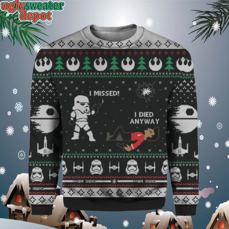 Funny Star Wars Shooting Ugly Christmas Sweaters