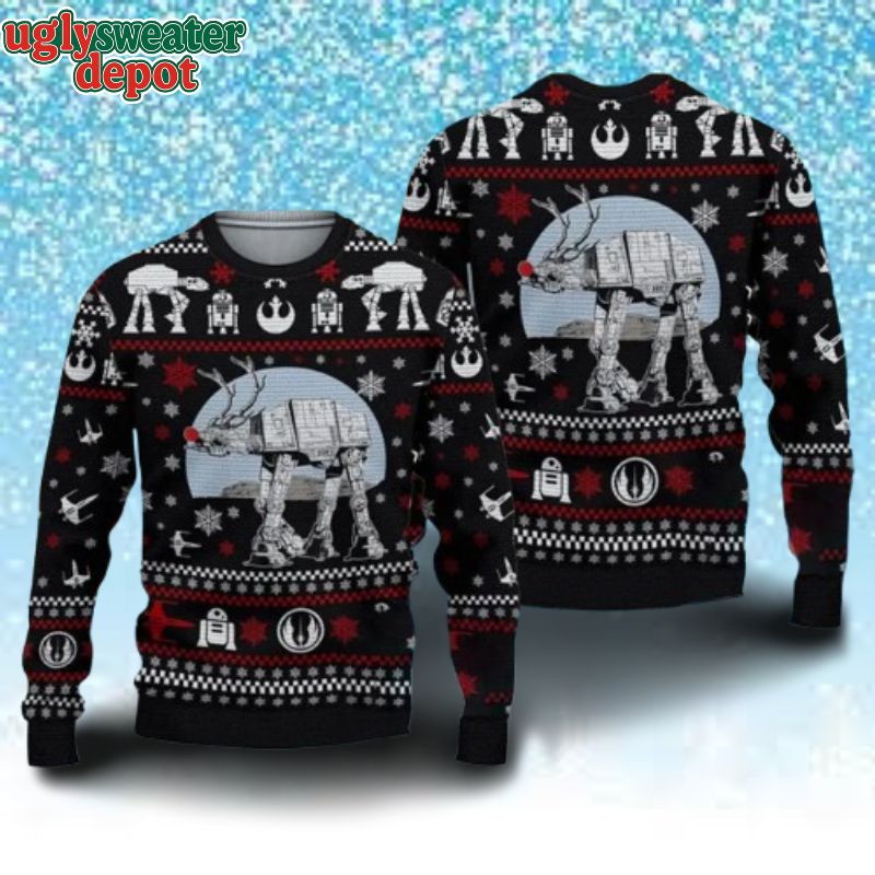 Robot Galaxy Reindeer Ugly Christmas Sweater