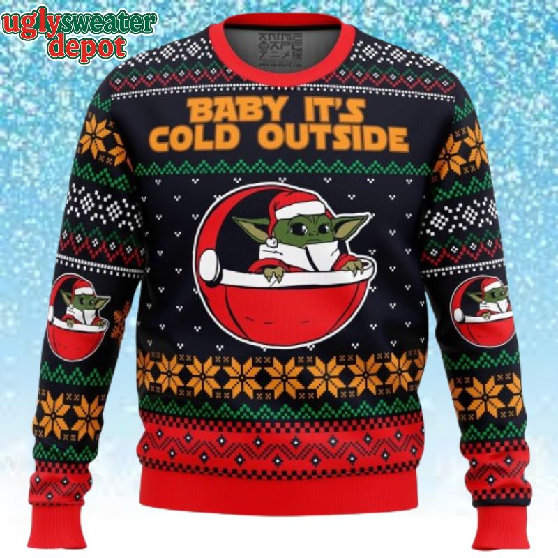 Star Wars Baby It’s Cold Outside Baby Yoda Ugly Christmas Sweater