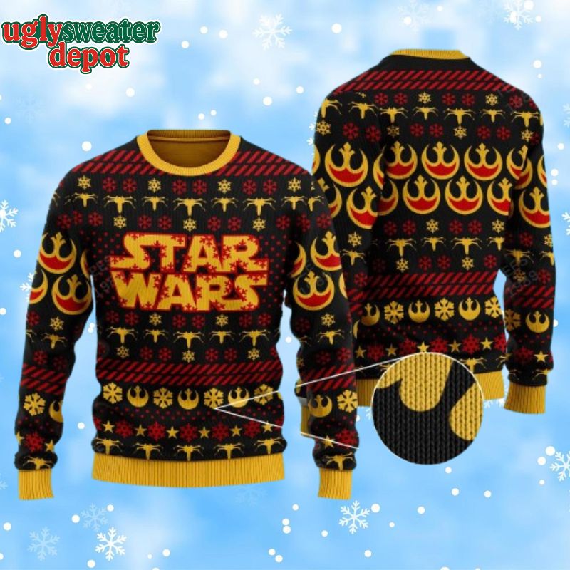 Star Wars Pattern Ugly Christmas Sweater