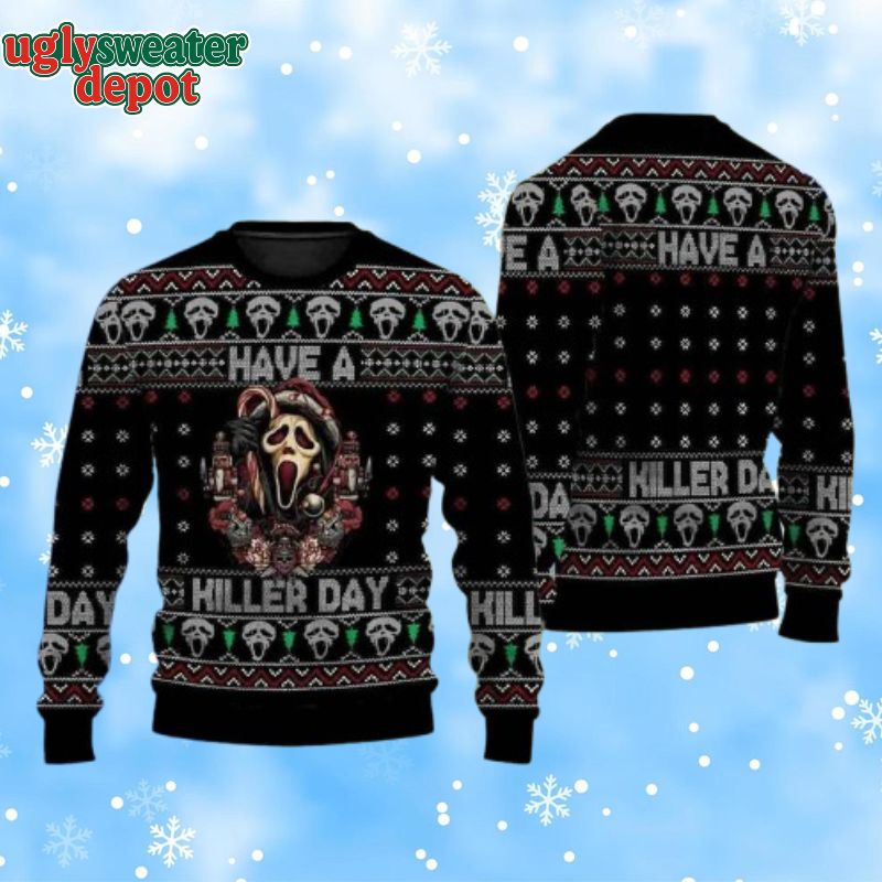 Ghostface Have A Killer Day Ugly Christmas Sweater