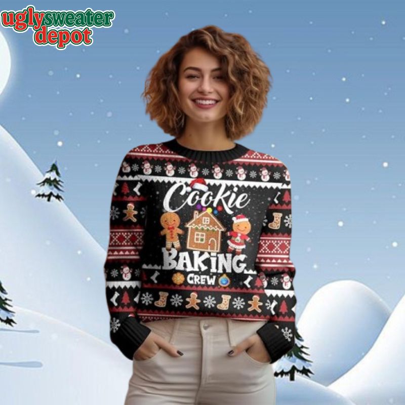 Gingerbread Cookie Baking Crew Ugly Christmas Sweaters