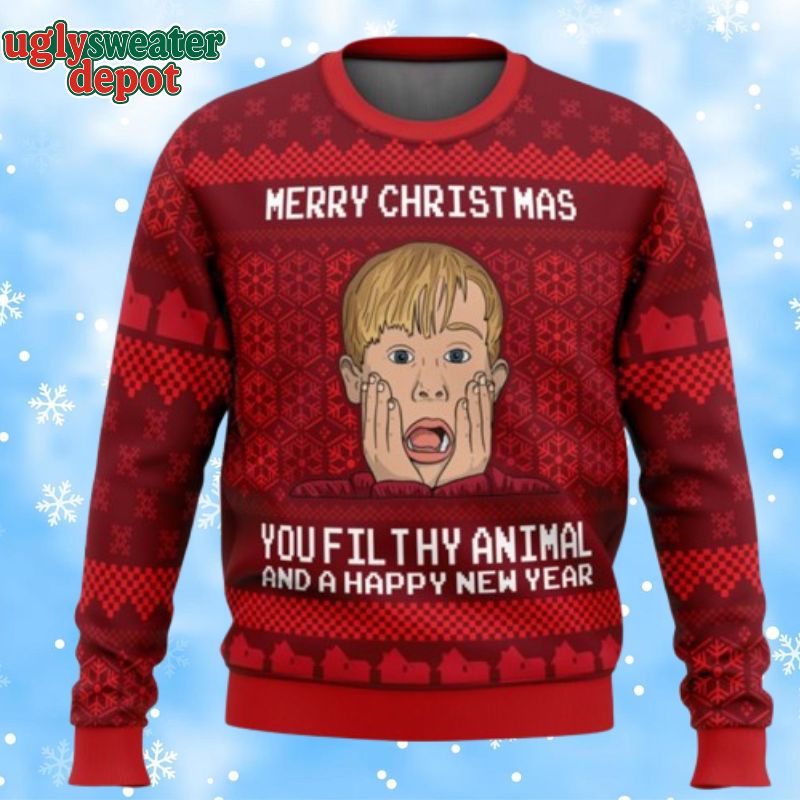 Home Alone Kevin Merry Christmas Youfilthy Animal And A Happy Newyear Christmas Sweater