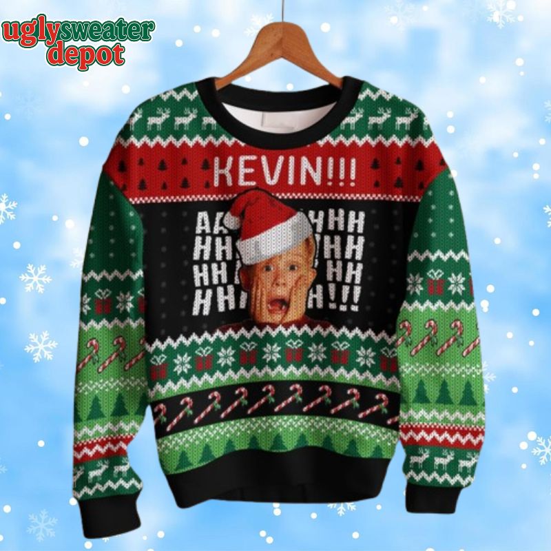 Home Alone Kevin Screaming Christmas Ugly Sweater