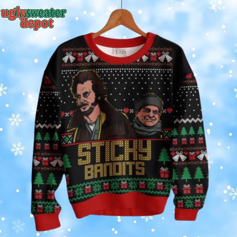 Home Alone Sticky Bandits Ugly Christmas Sweater
