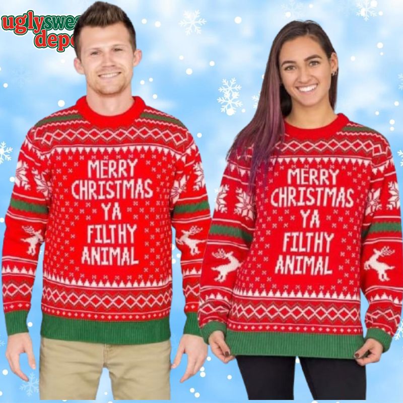 Merry Christmas Ya Filthy Animal Christmas Sweater
