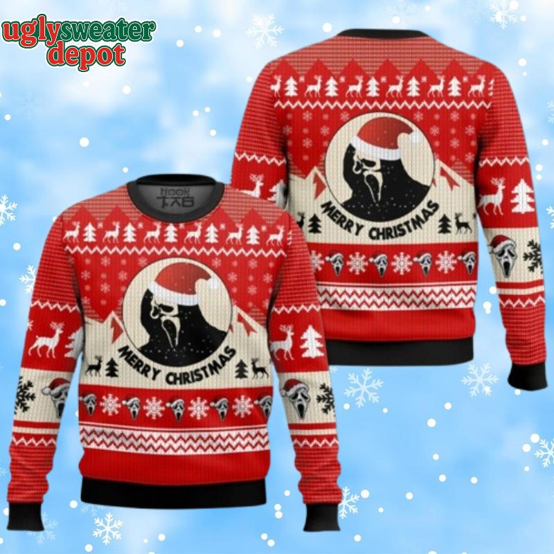 Scream Ghostface Merry Christmas Ugly Sweater