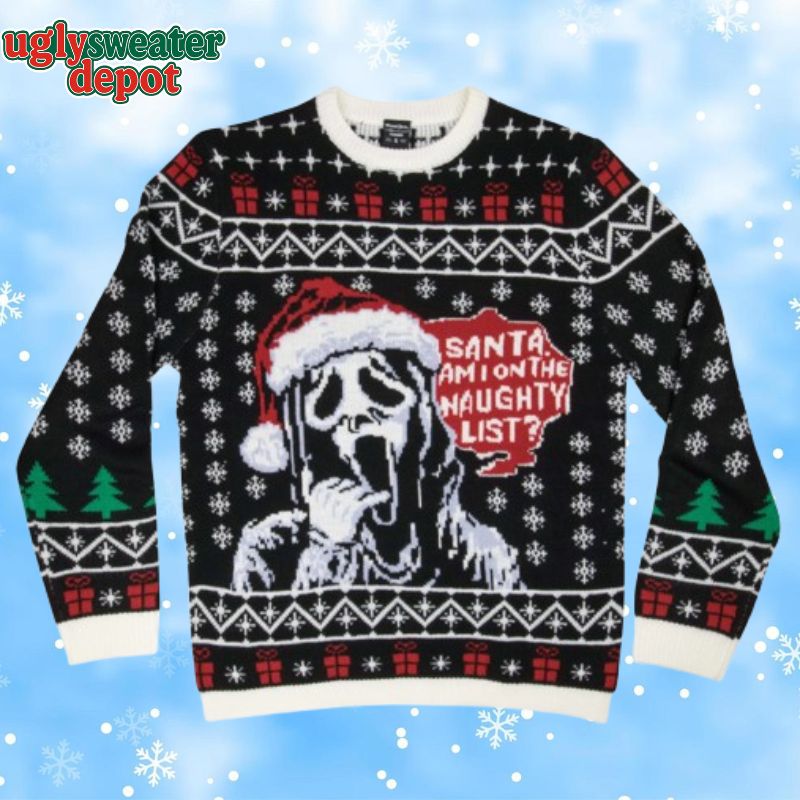Scream Ghostface Santa, Am I On The Naughty List Ugly Christmas Sweater